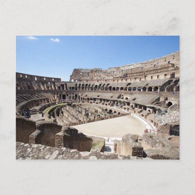 Colosseum ligger i Rom, Italien. Dess och 3 Vykort (Framsida)