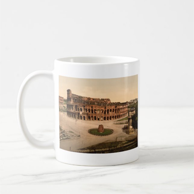 Colosseum och Meta Sudans, Rome, italien Kaffemugg (Vänster)