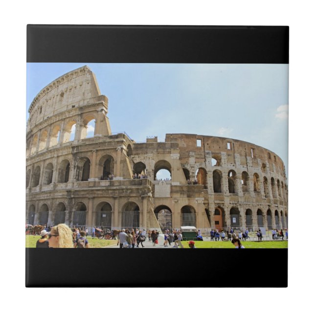 Colosseum Rom Fotografi Kakelplatta (Framsidan)