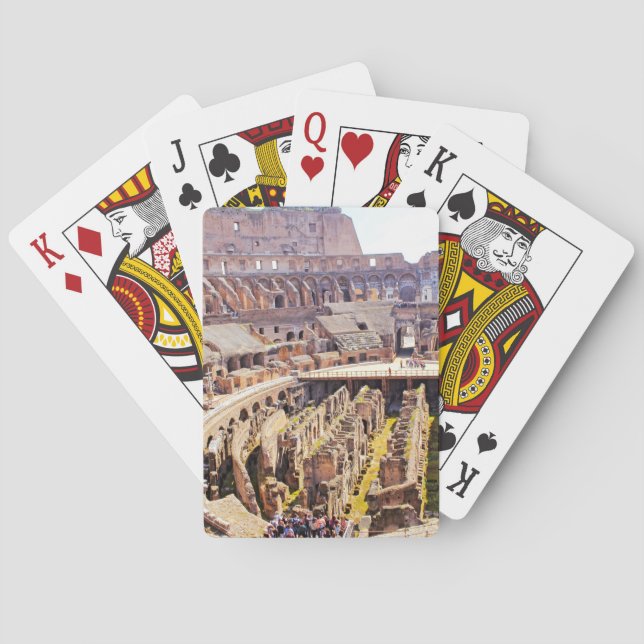 Colosseum Rom Fotografi Spel Kort (Baksidan)