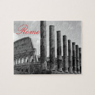 Colosseum Rom Italiana Travel Photo Black & White Pussel