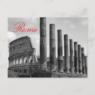 Colosseum Rom Italiana Travel Photo Black & White Vykort