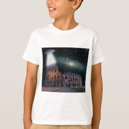 Colosseum Rom Italien Meda Space och UFO T Shirt