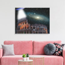Colosseum Rom Italien möter rymden och UFO