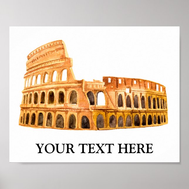 Colosseum Rom, Italien Personlig Design Poster (Framsidan)