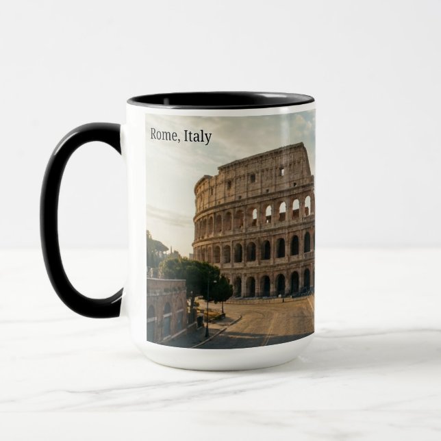 Colosseum Rom Italien Solnedgångslandskap Kaffe Mu Mugg (Vänster)