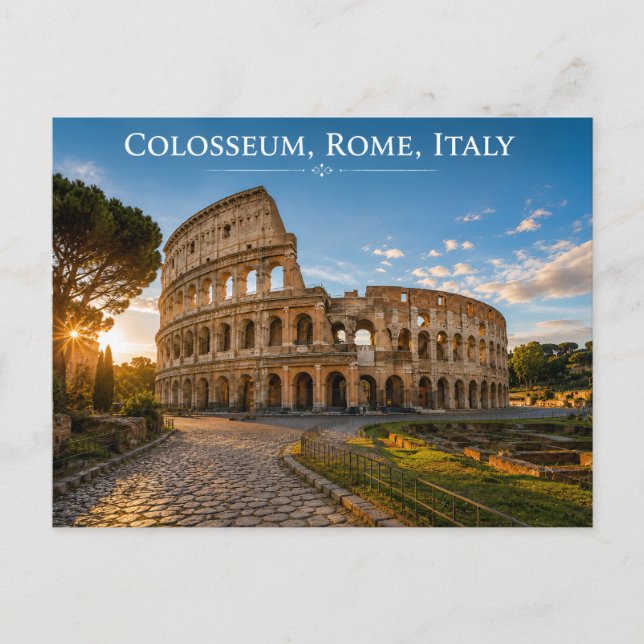 Colosseum, Rom, Italien Soluppgång Vykort (Framsida)