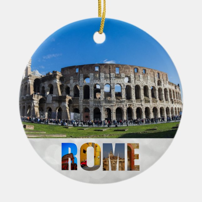 Colosseum Rom Italien Travel Photo jul Julgransprydnad Keramik (Framsidan)