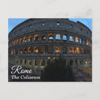 Colosseum, Rom, Italien vid skymning - vykort