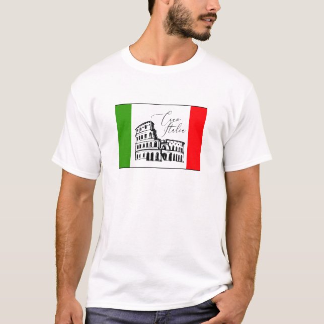 *~* Colosseum Rom Roma Italienska Italien T Shirt (Framsida)