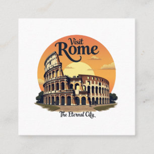 Colosseum Rom Vintage resor Design Fyrkantigt Visitkort