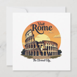 Colosseum Rom Vintage resor Design Inbjudningar
