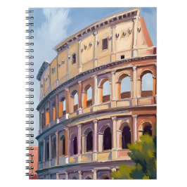 Colosseum Rom Watercolor Resa  Anteckningsbok