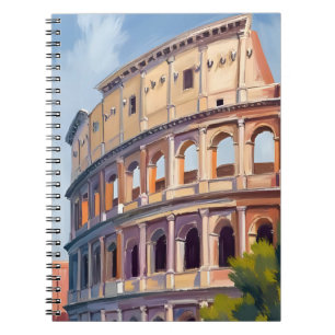 Colosseum Rom Watercolor Resa Anteckningsbok