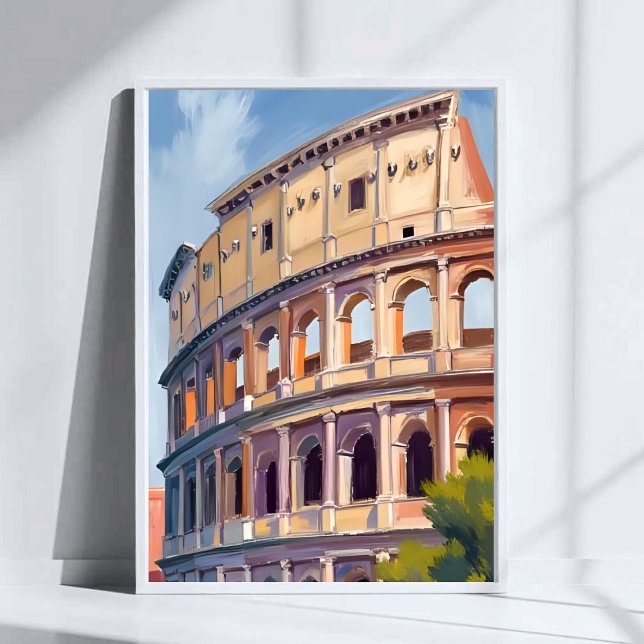 Colosseum Rom Watercolor Travel Poster (Skapare uppladdad)