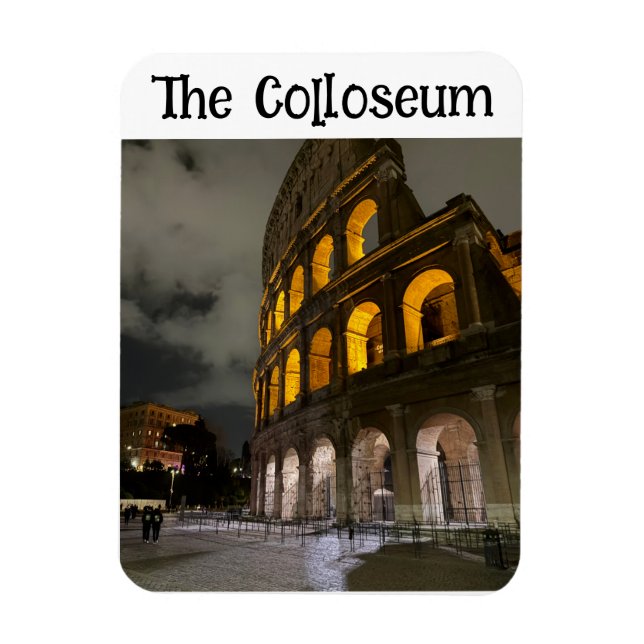 Colosseum Rome Italy - Vintage Architectural Landm Magnet (Vertikal)
