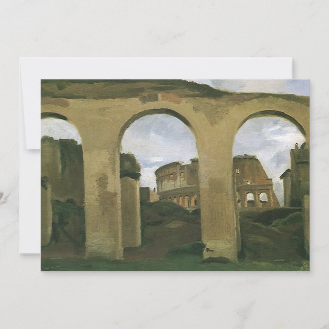 Colosseum sedd genom arkaderna i Rom, Italien (Framsida)