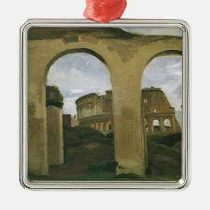 Colosseum sett genom arkaderna i Rom, Italien Julgransprydnad Metall