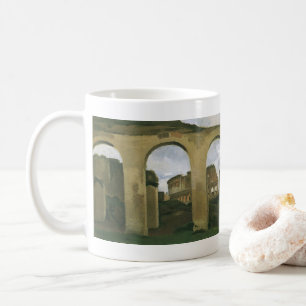 Colosseum sett genom arkaderna i Rom, Italien Kaffemugg