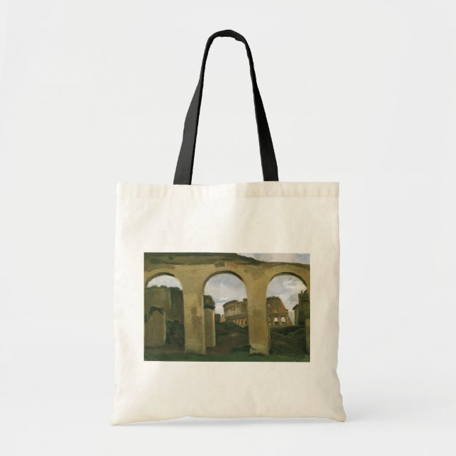 Colosseum sett genom arkaderna i Rom, Italien Tygkasse (Framsidan)