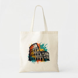 Colosseum Street Art - Colorful Rom Landmark Tygkasse