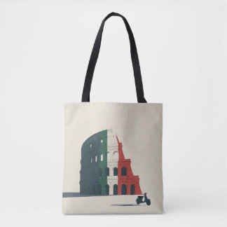  Colosseum Tricolore Shoulder Tote - Vespa Italian Tygkasse