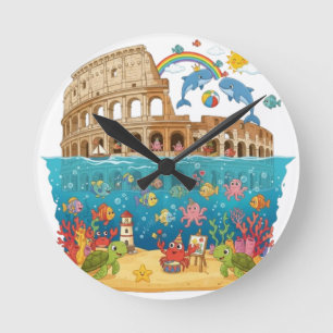 Colosseum Underwater Kingdom2: Magiska romerska ha Rund Klocka