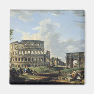 Colosseumen och bågen av Constantine Magnet