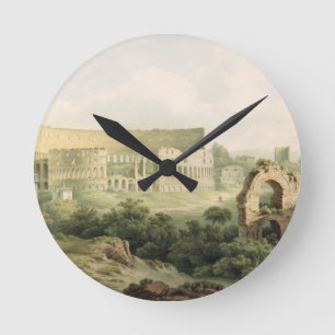 Colosseumen, Rome, 1802 (w/c över grafiten på wo Rund Klocka