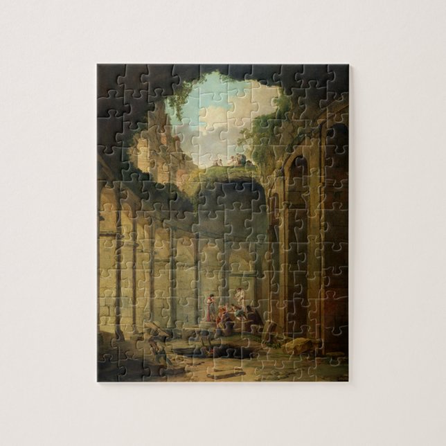 Colosseumen, Rome (olja på kanfas) Pussel (Vertikal)