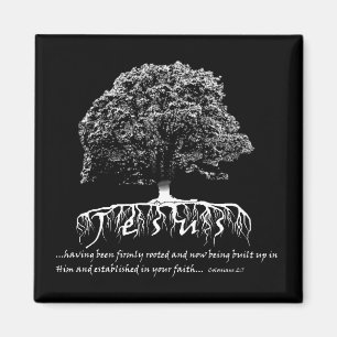 Colossians 2:7 som rotas i Jesus Magnet