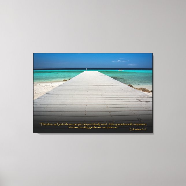 Colossians 3:12 Christian Bible Verse Canvas Art (Framsida)