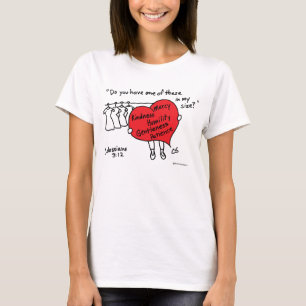 Colossians 3:12, röda hjärtakvinna T-tröja T Shirt