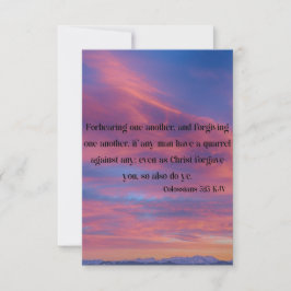 Colossians 3:13 KJV Bible Verse Pic Flat Hälsning Kort
