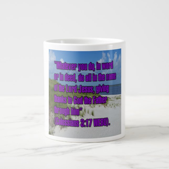 Colossians 3:17 WEBU Mug Jumbo Mugg (Framsidan)