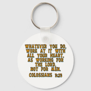 Colossians 3:23 nyckelring