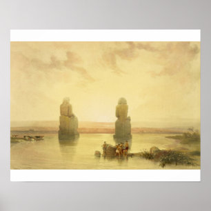 Colossina av Memnon, på Thebes, under Inunden Poster