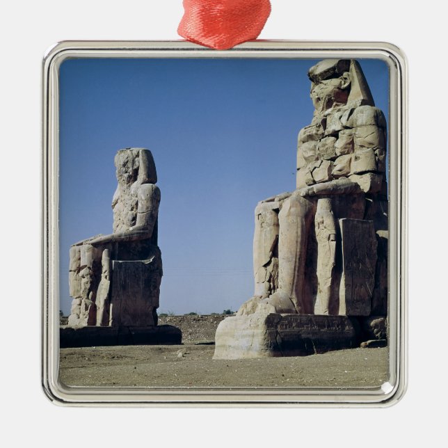Colossina av Memnon, statyer av Amenhotep Julgransprydnad Metall (Framsidan)
