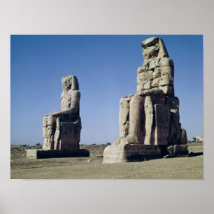Colossina av Memnon, statyer av Amenhotep Poster