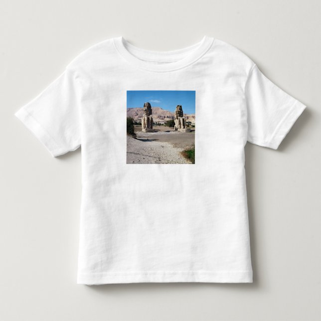 Colossina av Memnon, statyer av Amenhotep Tee Shirt (Framsida)