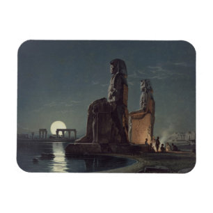 Colossina av Memnon, Thebes, en av 24 illustrat Magnet