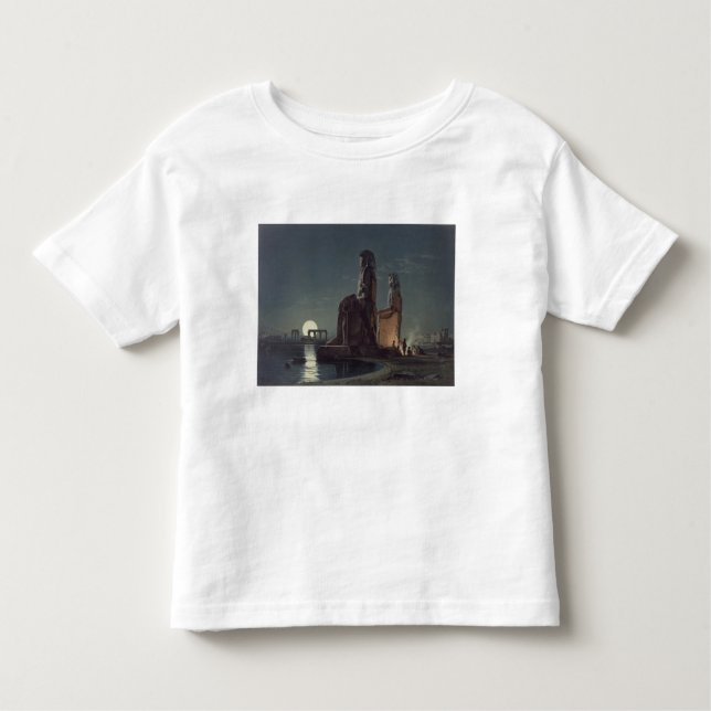 Colossina av Memnon, Thebes, en av 24 illustrat T-shirt (Framsida)