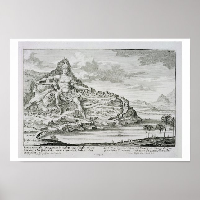 Colossus of Mount Athos, Makedonien, a design b Poster (Framsidan)
