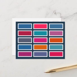 Colour Bricks (bold) Vykort