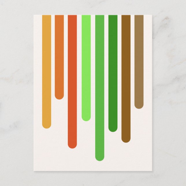 Colour Drips (Autumn) Vykort (Framsida)