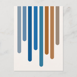 Colour Drips (blue/brown) Vykort