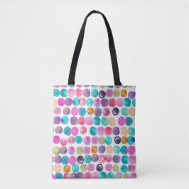 Colour Pop Tote Bag – Fun & Cute Watercolor Design Tygkasse