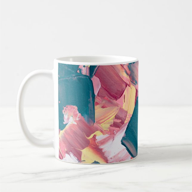 Colour Rush Abstract Oil Paint IV Mug Kaffemugg (Vänster)