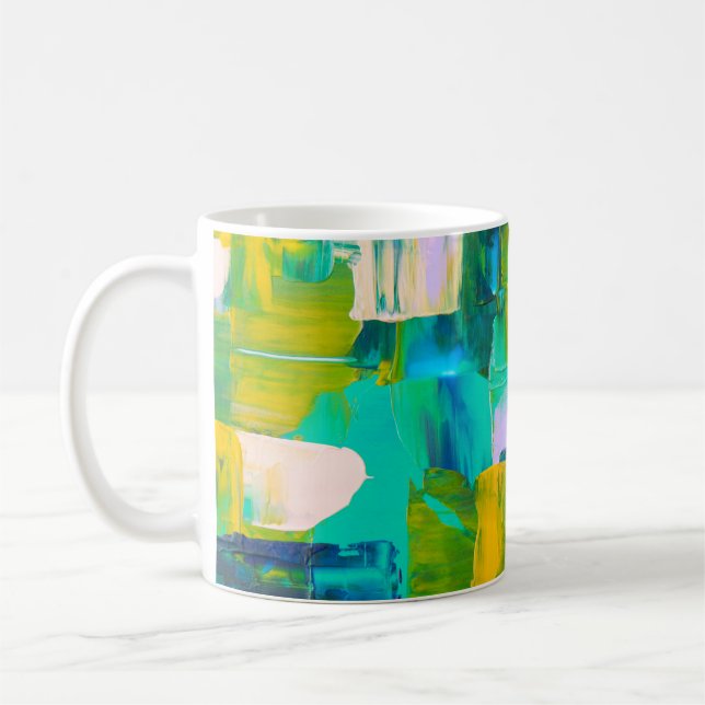 Colour Rush Abstract Oil Paint VI Mug Kaffemugg (Vänster)