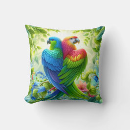 Colourful bird Throw Cushion Kudde